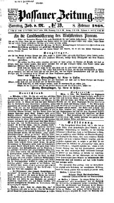 Passauer Zeitung Samstag 8. Februar 1868