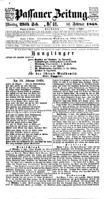 Passauer Zeitung Montag 10. Februar 1868