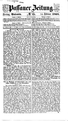 Passauer Zeitung Freitag 14. Februar 1868