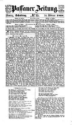 Passauer Zeitung Montag 24. Februar 1868