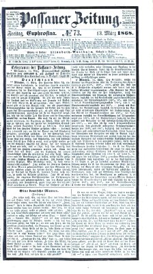 Passauer Zeitung Freitag 13. März 1868