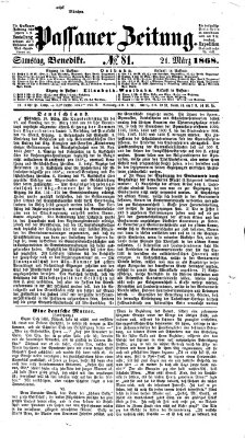 Passauer Zeitung Samstag 21. März 1868