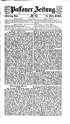 Passauer Zeitung Sonntag 22. März 1868