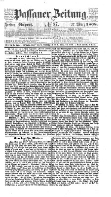 Passauer Zeitung Freitag 27. März 1868