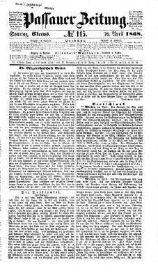 Passauer Zeitung Sonntag 26. April 1868