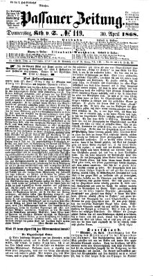 Passauer Zeitung Donnerstag 30. April 1868