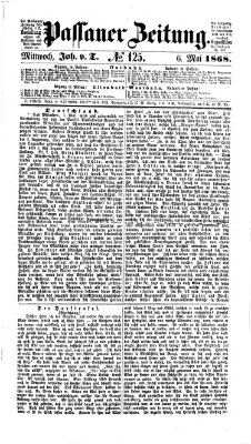 Passauer Zeitung Mittwoch 6. Mai 1868