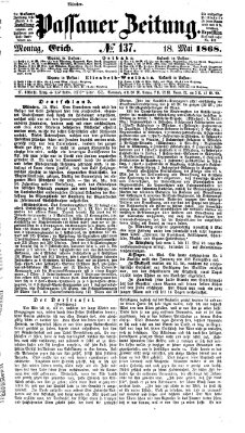 Passauer Zeitung Montag 18. Mai 1868