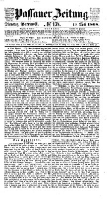 Passauer Zeitung Dienstag 19. Mai 1868