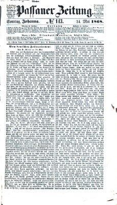 Passauer Zeitung Sonntag 24. Mai 1868