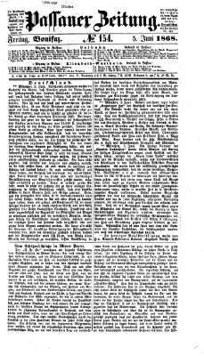 Passauer Zeitung Freitag 5. Juni 1868