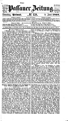 Passauer Zeitung Dienstag 9. Juni 1868