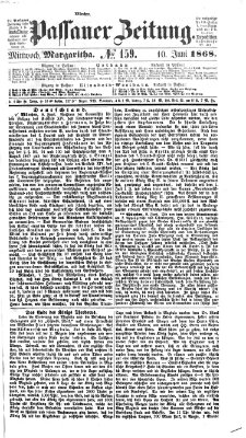 Passauer Zeitung Mittwoch 10. Juni 1868