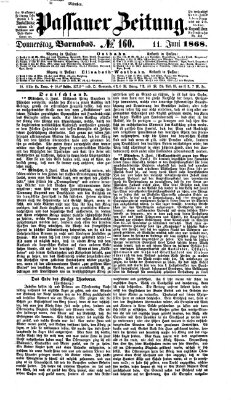 Passauer Zeitung Donnerstag 11. Juni 1868