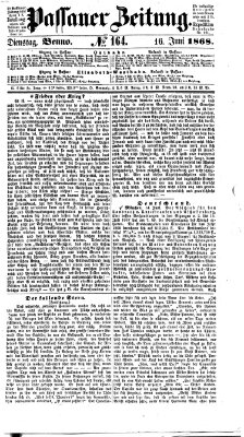 Passauer Zeitung Dienstag 16. Juni 1868