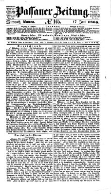 Passauer Zeitung Mittwoch 17. Juni 1868