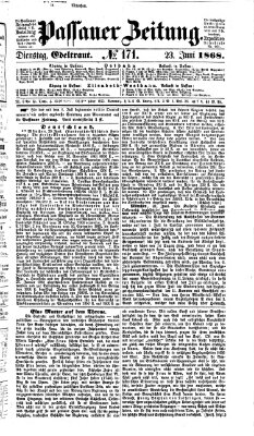 Passauer Zeitung Dienstag 23. Juni 1868