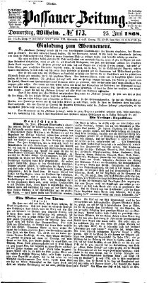 Passauer Zeitung Donnerstag 25. Juni 1868