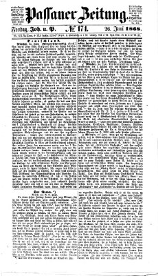 Passauer Zeitung Freitag 26. Juni 1868