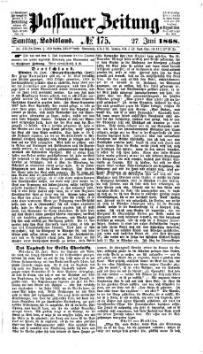 Passauer Zeitung Samstag 27. Juni 1868