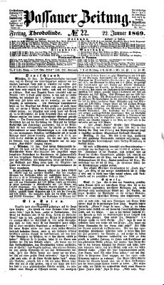 Passauer Zeitung Freitag 22. Januar 1869