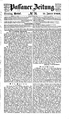 Passauer Zeitung Dienstag 26. Januar 1869