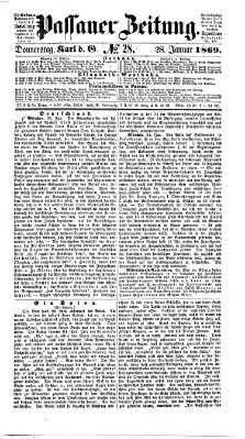 Passauer Zeitung Donnerstag 28. Januar 1869