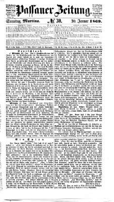 Passauer Zeitung Samstag 30. Januar 1869