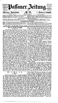 Passauer Zeitung Montag 1. Februar 1869