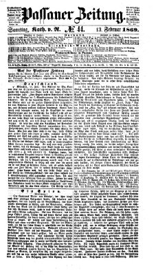 Passauer Zeitung Samstag 13. Februar 1869