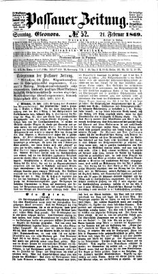 Passauer Zeitung Sonntag 21. Februar 1869