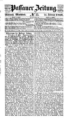 Passauer Zeitung Mittwoch 24. Februar 1869