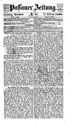 Passauer Zeitung Samstag 27. Februar 1869