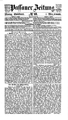 Passauer Zeitung Montag 1. März 1869