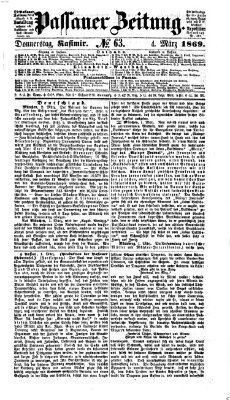 Passauer Zeitung Donnerstag 4. März 1869