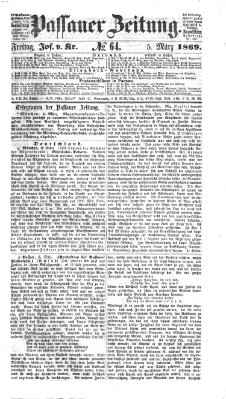 Passauer Zeitung Freitag 5. März 1869