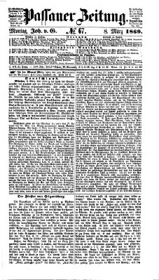 Passauer Zeitung Montag 8. März 1869