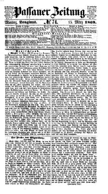 Passauer Zeitung Montag 15. März 1869