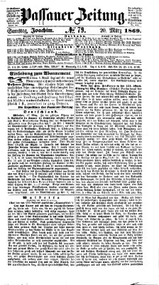 Passauer Zeitung Samstag 20. März 1869