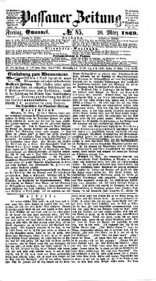 Passauer Zeitung Freitag 26. März 1869