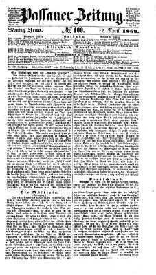 Passauer Zeitung Montag 12. April 1869