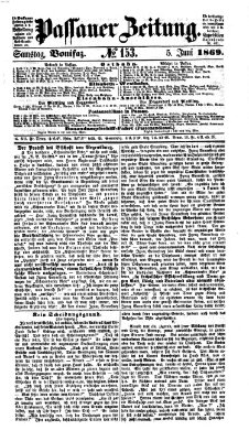 Passauer Zeitung Samstag 5. Juni 1869