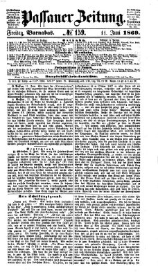 Passauer Zeitung Freitag 11. Juni 1869