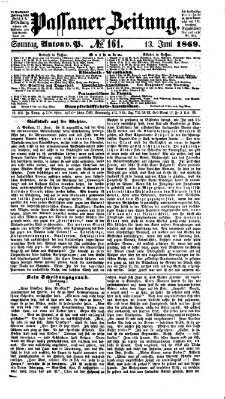 Passauer Zeitung Sonntag 13. Juni 1869