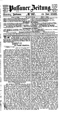 Passauer Zeitung Samstag 19. Juni 1869