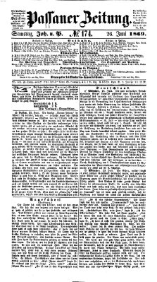 Passauer Zeitung Samstag 26. Juni 1869