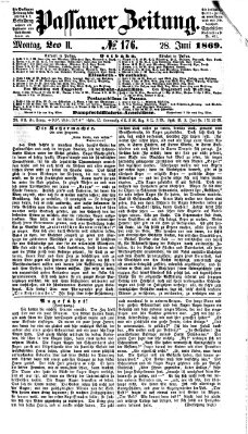 Passauer Zeitung Montag 28. Juni 1869