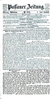 Passauer Zeitung Montag 5. Juli 1869