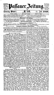 Passauer Zeitung Sonntag 11. Juli 1869