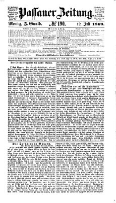 Passauer Zeitung Montag 12. Juli 1869